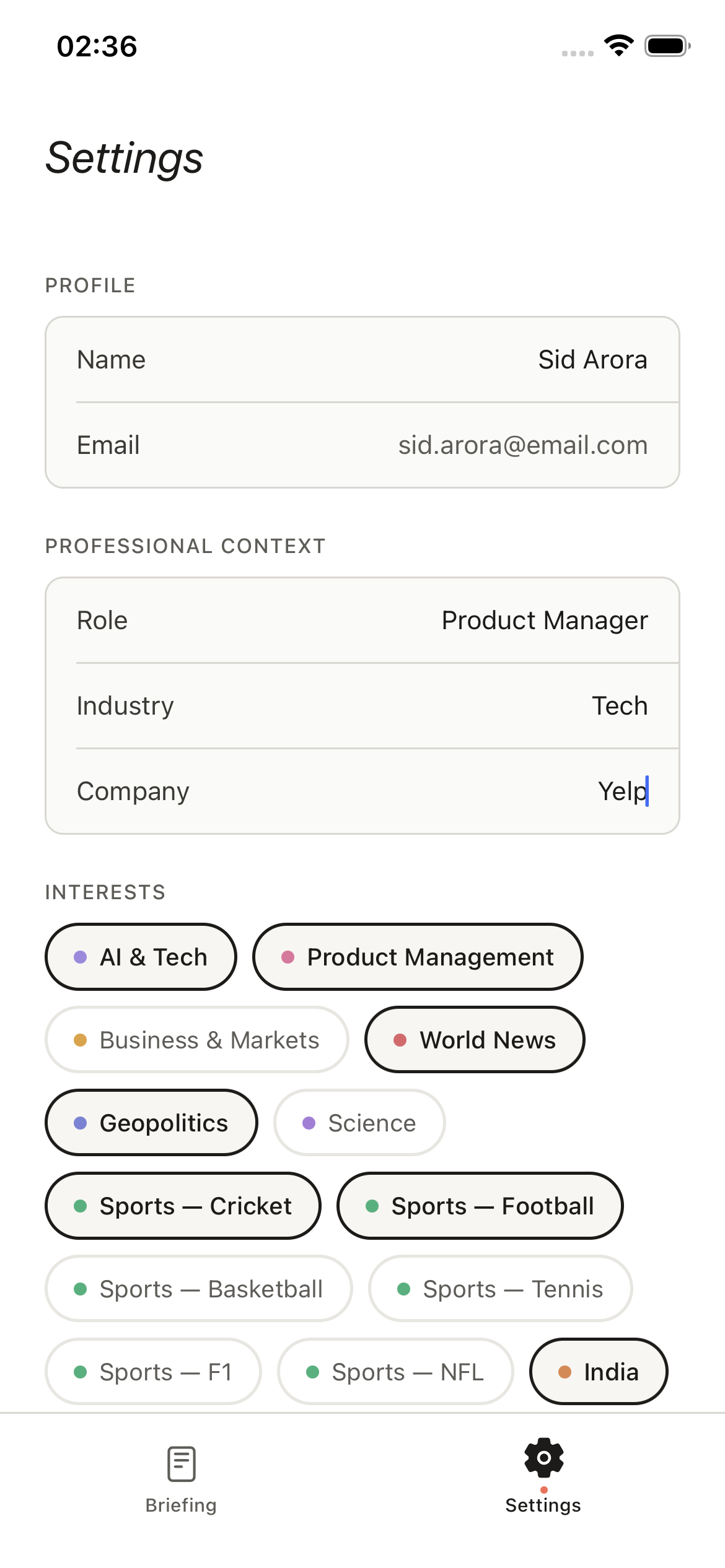 A feed built for you, by you.
